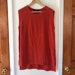 AllSaints Silk Red Tank Sleeveless Tunic Size 4